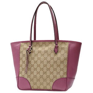 GUCCI Tote Bag GG Canvas Purple Pink Handbag 3448 1